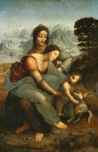 Maria met kind en Sint-Anna van Leonardo da Vinci