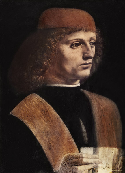 portret van de muzikant van Leonardo da Vinci