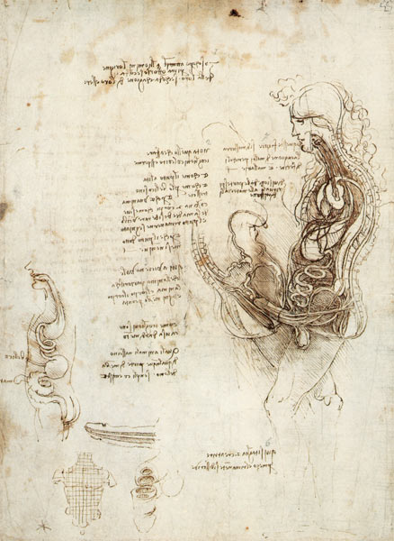 Coition of Hemisected Man and Woman, facsimile copy  & van Leonardo da Vinci
