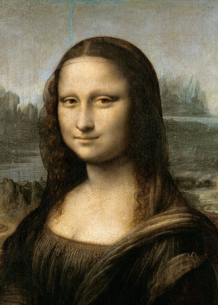 Detail of the Mona Lisa, c.1503-6 van Leonardo da Vinci