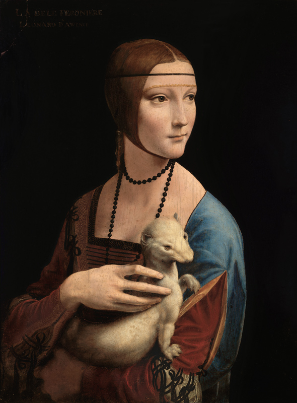 Dame met de hermelijn (Cecelia Gallerani) Leonardo da Vinci van Leonardo da Vinci