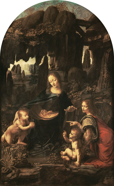 Madonna in der Felsengrotte (erste Fassung) van Leonardo da Vinci