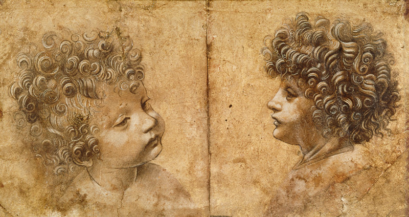 Study of a child's head van Leonardo da Vinci