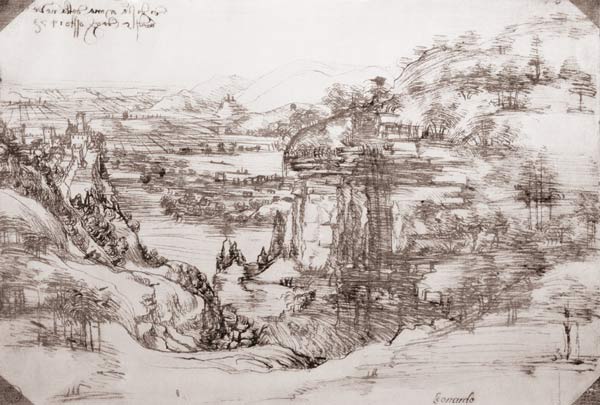 Landscape van Leonardo da Vinci