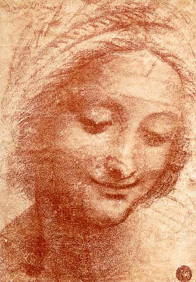 Head of a Woman van Leonardo da Vinci