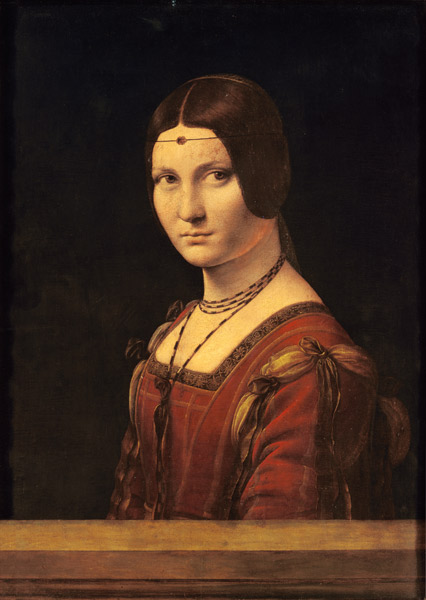 Portret van een jonge vrouw - van Leonardo da Vinci