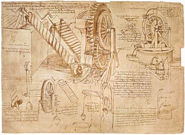 Facsimile of Codex Atlanticus f.386r Arc - Leonardo da Vinci van Leonardo da Vinci