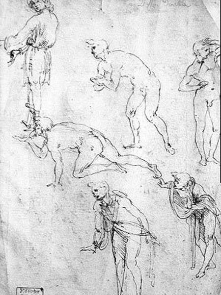 Six Figures, Study for an Epiphany  and van Leonardo da Vinci