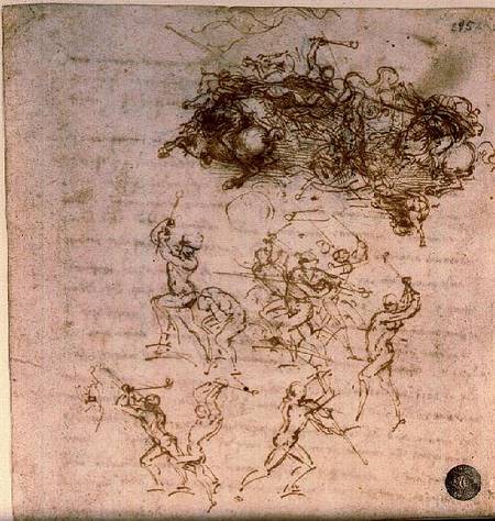 Study for the Battle of Anghiari van Leonardo da Vinci