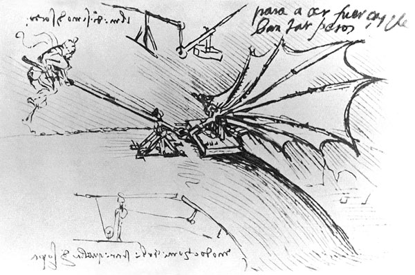Versuch zur Feststellung des Luftauftriebs van Leonardo da Vinci