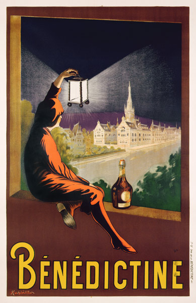 Poster advertising 'Benedictine' liqueur van Leonetto Cappiello