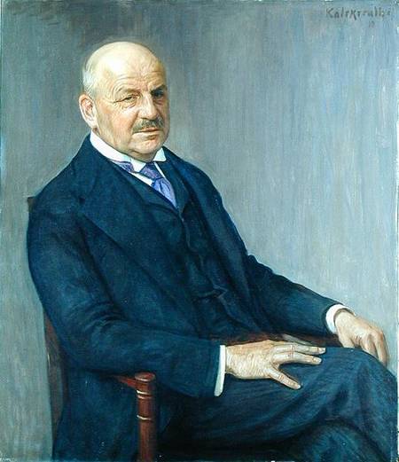 Portrait of Alfred Lichtwark (1852-1914) van Leopold Karl Walter von Kalckreuth