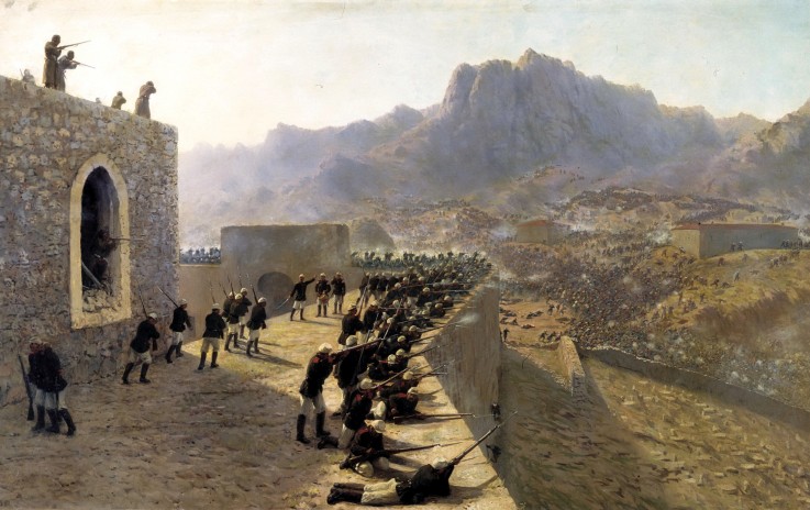 Defence of Dogubeyazit Fortress on 8 June 1877 van Lew Felixowitsch Lagorio