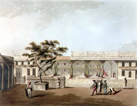 North Front of Tippoo's Palace, Bangalore, plate 9 from 'Pictorial Scenery in the Kingdom of Mysore' van Lieutenant James Hunter