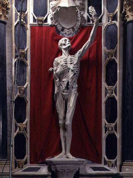 Flayed, or The Skeleton, the tomb of Rene de Chalon, Prince of Orange van Ligier Richier