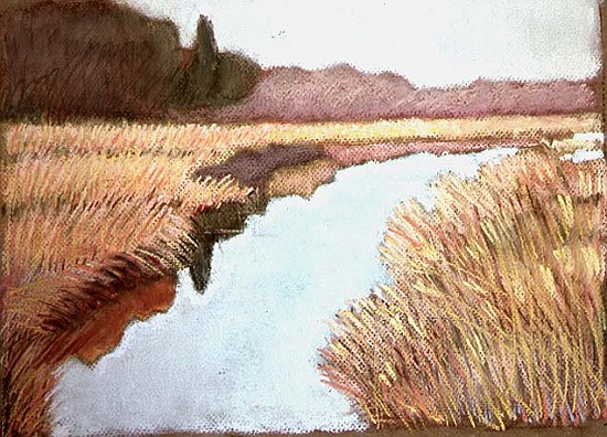 Full Tide, 1990 (pastel on paper)  van Lillian  Delevoryas