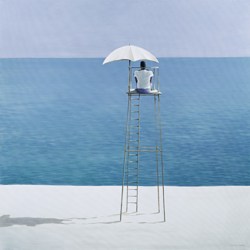 Beach guard, 2004 (acrylic on canvas)  van Lincoln  Seligman