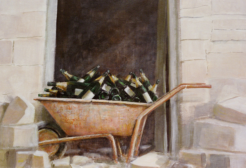 Champagne Wheelbarrow, 1985 (acrylic on canvas)  van Lincoln  Seligman