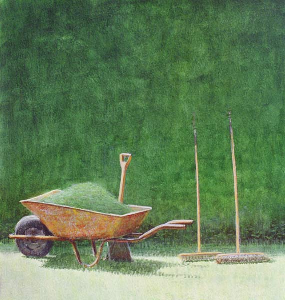 Gardening Still Life, 1985 (acrylic on paper)  van Lincoln  Seligman