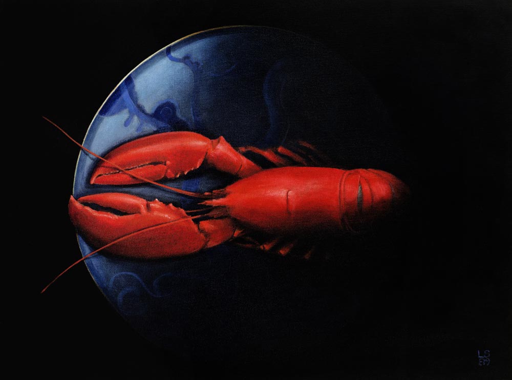 Lobster on Tiffany Plate van Lincoln  Seligman