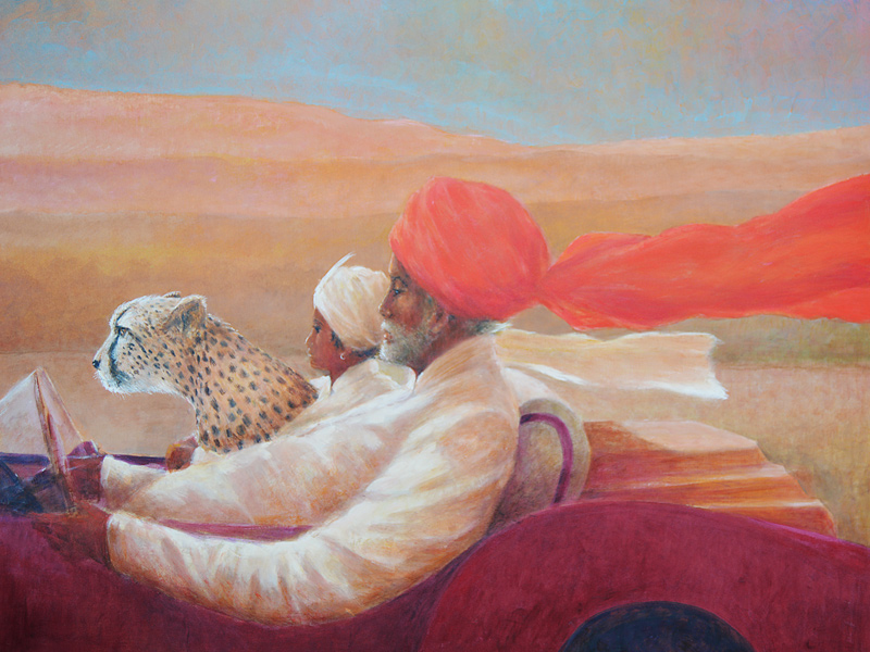 Maharaja, Boy and Cheetah 1 van Lincoln  Seligman