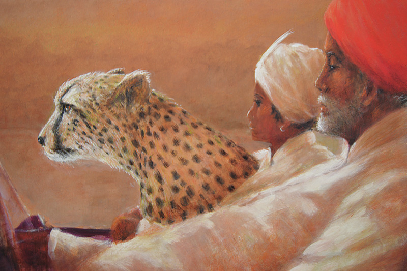Maharaja, Boy and Cheetah 2 van Lincoln  Seligman
