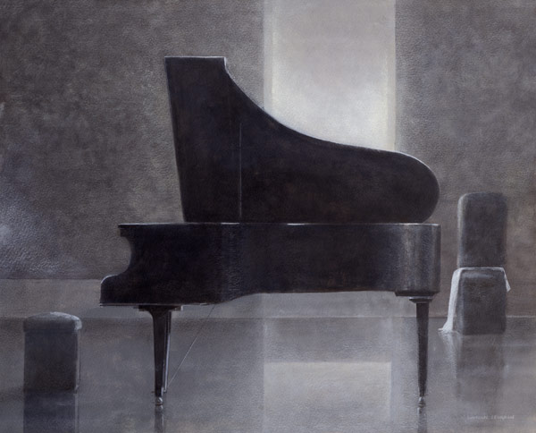 Black piano, 2004 (acrylic on paper)  van Lincoln  Seligman