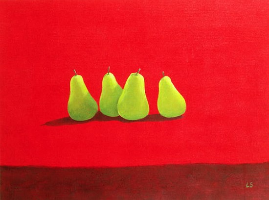 Pears on Red Cloth (oil on canvas)  van Lincoln  Seligman