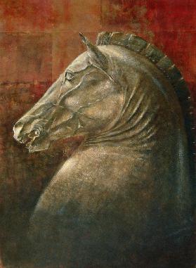 Horse''s Head, 1990 (acrylic on paper) 