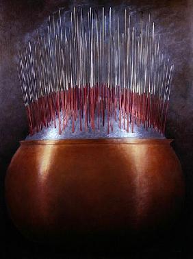 Incense Sticks (oil on canvas) 