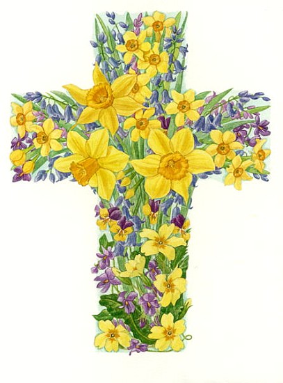 Bloemenkruis van Linda  Benton