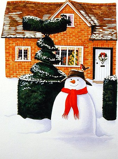 The Snowman (gouache on paper)  van Linda  Benton