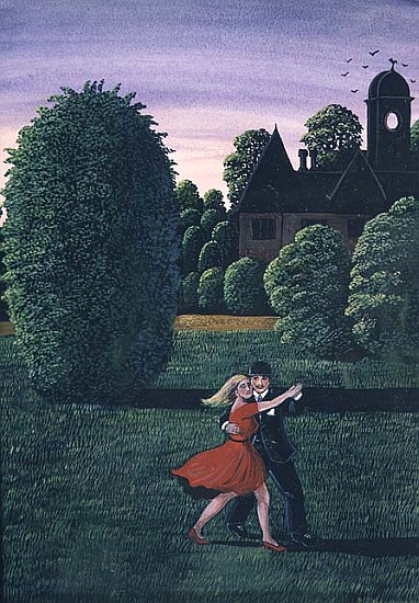 Dancing the Fandango, 1982 (gouache)  van Liz  Wright
