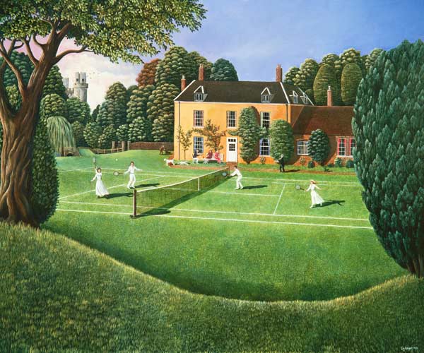The Tennis Match, 1980 (oil on canvas)  van Liz  Wright