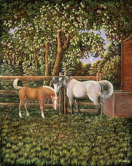 Mare and Foal, 1987  van Liz  Wright