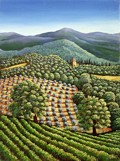 Tuscan landscape, 1990  van Liz  Wright