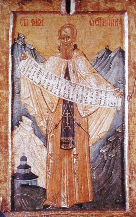 Icon of St. Sabas of Jerusalem van Longin