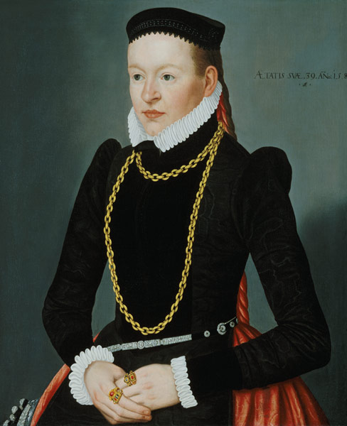 Portrait of a lady van Lorenz Strauch