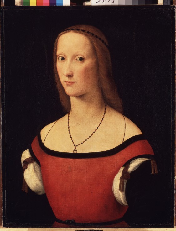 Female portrait van Lorenzo Costa