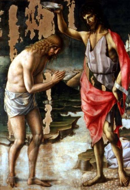 The Baptism of Christ van Lorenzo d'Alessandro  da Severino II