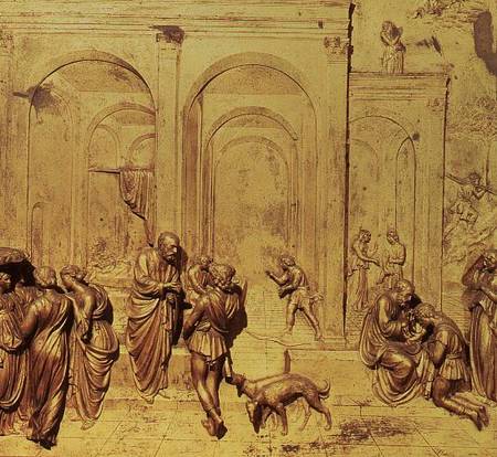 Florence Baptistry, Doors of Paradise: Story of Isaac van Lorenzo  Ghiberti