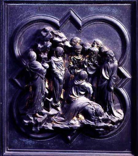 The Raising of Lazarus, tenth panel of the North Doors of the Baptistery of San Giovanni van Lorenzo  Ghiberti