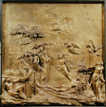 The Story of Adam, one of the original panels from the East Doors of the Baptistery van Lorenzo  Ghiberti