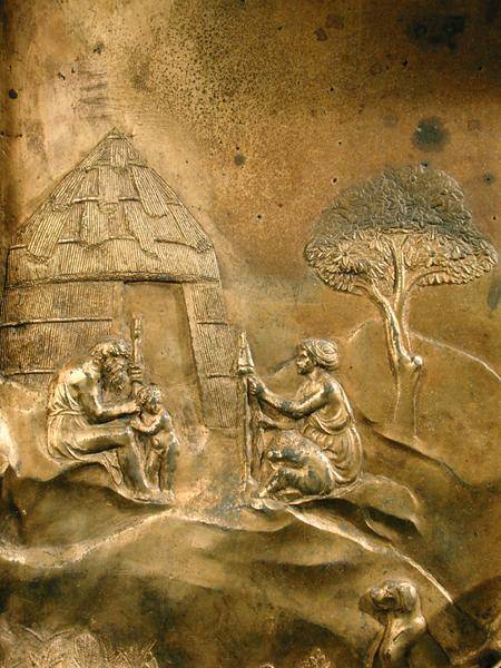 The Story of Cain and Abel, detail from the original panel from the East Doors of the Baptistery van Lorenzo  Ghiberti
