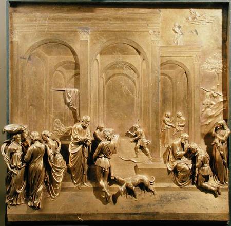 The Story of Jacob and Esau, original panel from the East Doors of the Baptistery van Lorenzo  Ghiberti