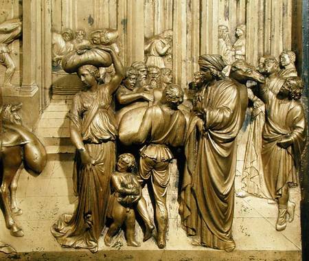 The Story of Joseph, detail from the original panel from the East Doors of the Baptistery van Lorenzo  Ghiberti