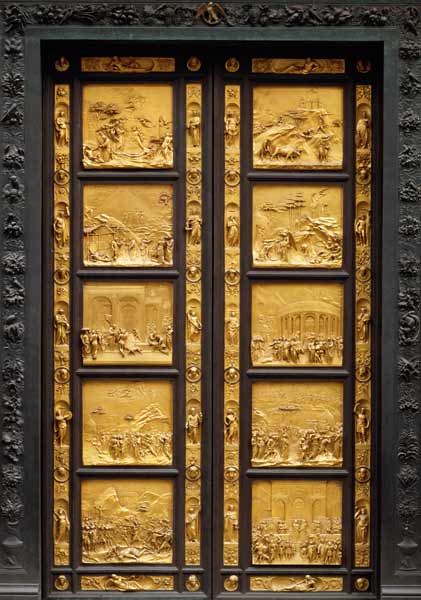 The Gates of Paradise (East Doors) comprising 10 relief panels depicting Old Testament scenes van Lorenzo  Ghiberti