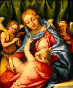 Madonna mit Kind und Engeln (Madonna del Latte)
