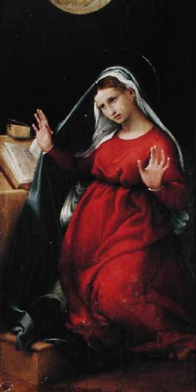 The Virgin, right hand panel from the Annunciation