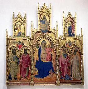 Madonna and Child with Saints (tempera on panel)